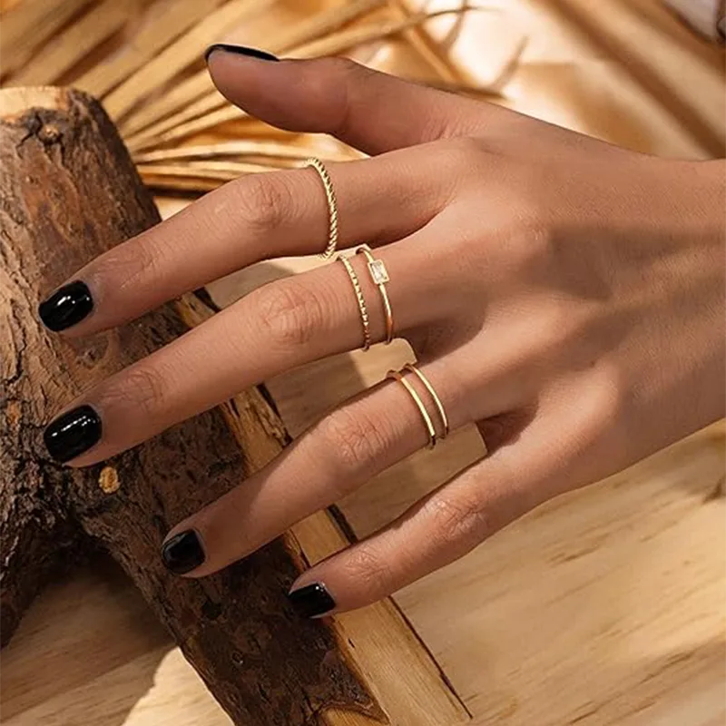 Gold Stainless Steel Women Fashion Ring Gold Stainless Steel Women Fashion Ring
