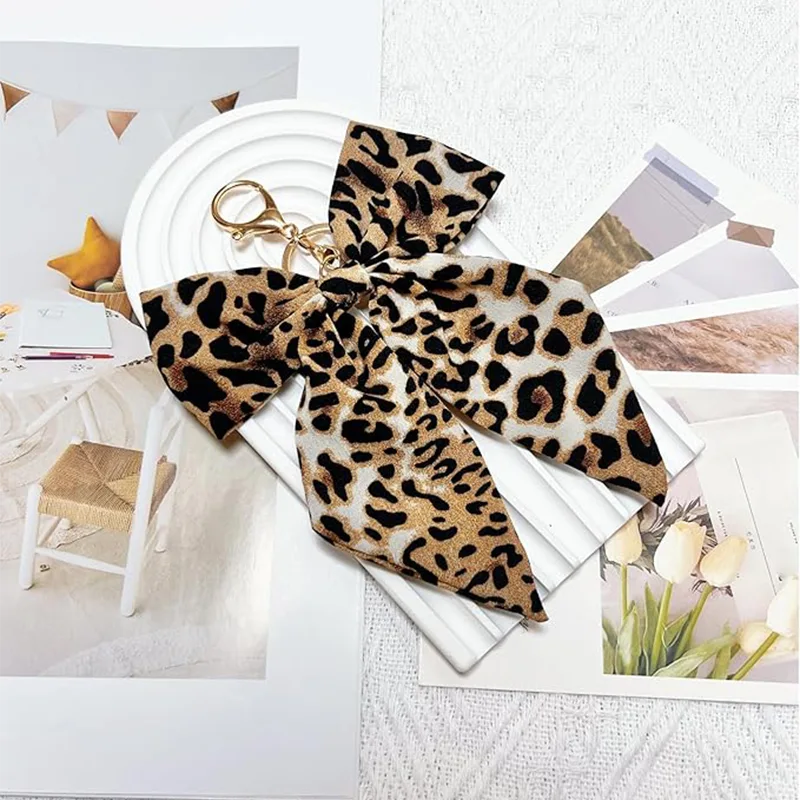 Leopard Print Bow Bag Charm Leopard Print Bow Bag Charm
